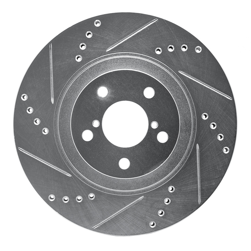 Scion FR-S Brake Rotor (1) - Front Left - R1 Concepts - Drilled & Slotted - Silver - `04-`25 Scion FR-S Brake Rotor (1) - Front Left - R1 Concepts - Drilled & Slotted - Silver - `04-`25